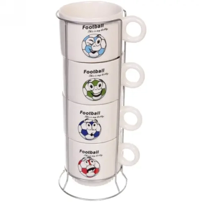 Набор кружек на стойке 280мл «Футбол»