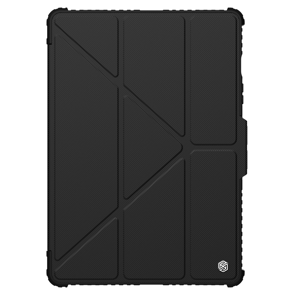 Чехол книжка от Nillkin для планшета Samsung Galaxy Tab S9, серия Bumper Pro Case-Multi Angle Folding Style, с защитной шторкой для камеры