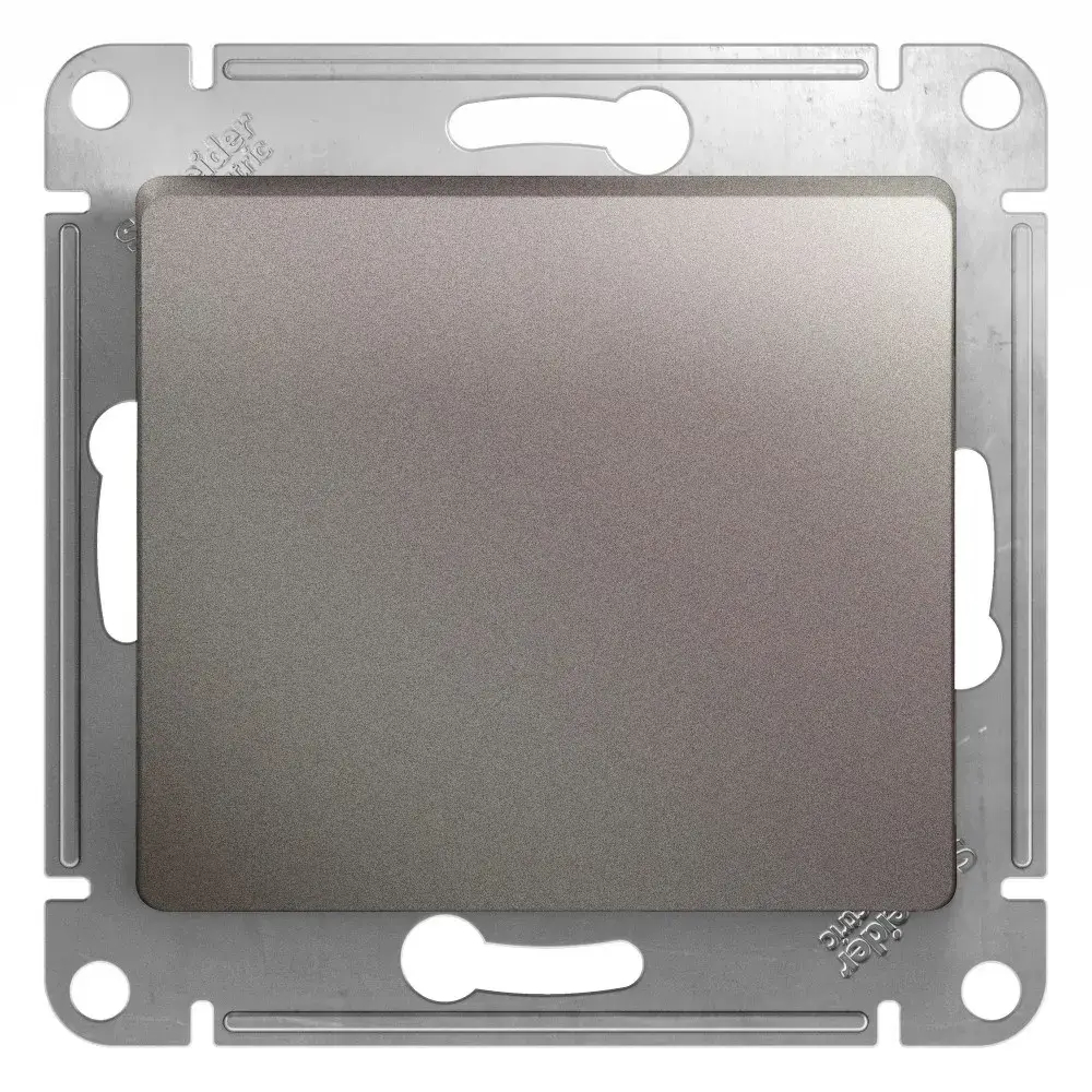 GLOSSA 1-клавишный ВЫКЛЮЧАТЕЛЬ КНОПОЧНЫЙ, сх.1, 10А, механизм, ПЛАТИНА