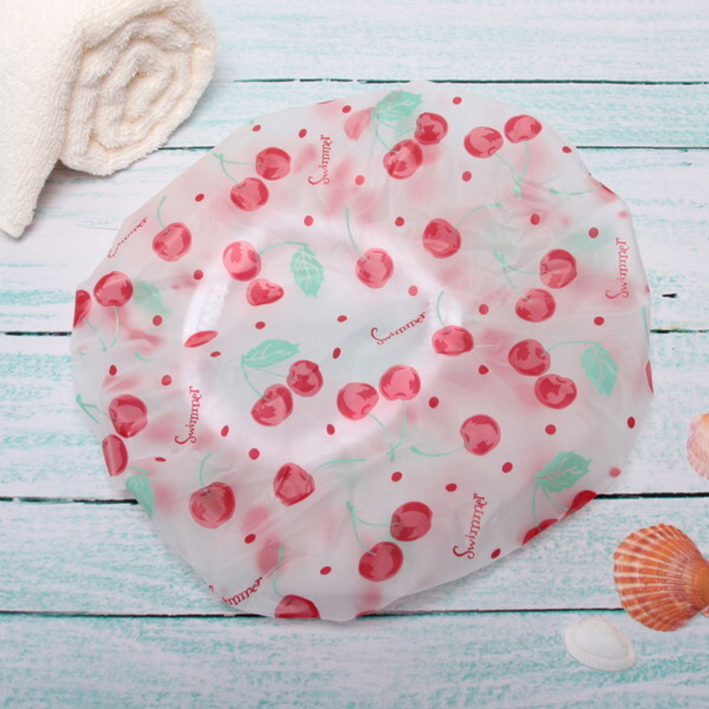 Шапочка для душа «Ultramarine - Вишенки», d-24см