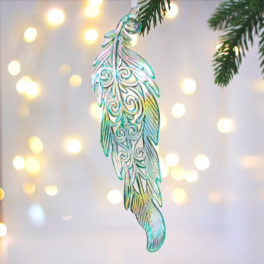 Подвеска «Тайное перо» 5*18 см, Зелёный