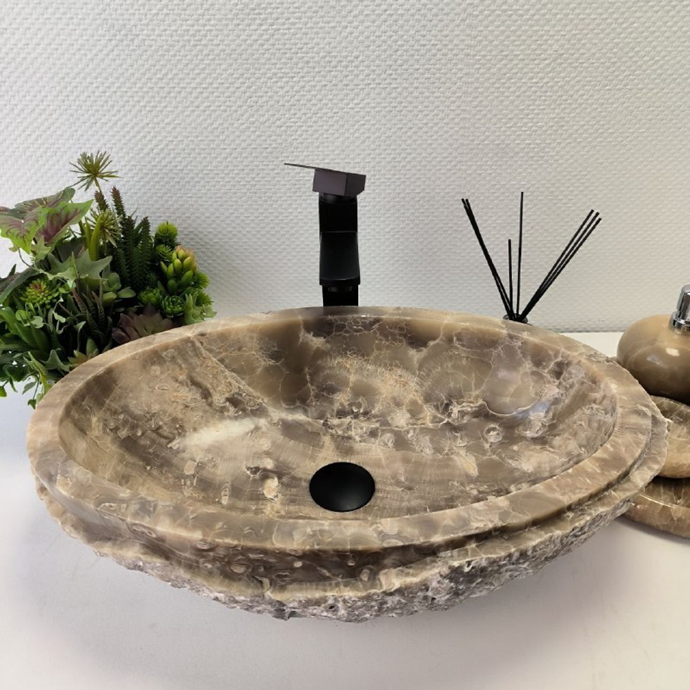 Раковина из оникса Oval Marmo Wave OO-62340 58*38*15 0103