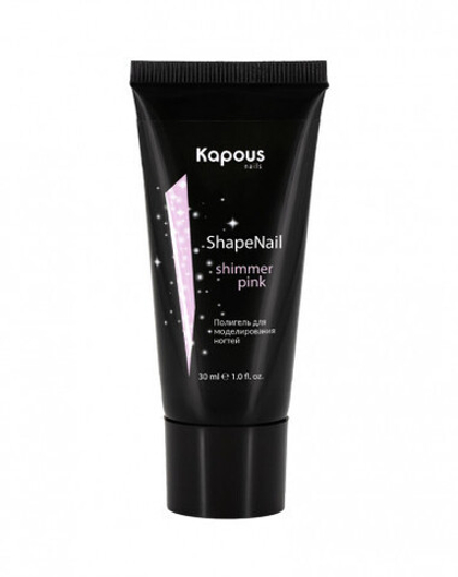 Полигель для моделирования ногтей «ShapeNail» Сверкающий розовый, Kapous, 30 мл