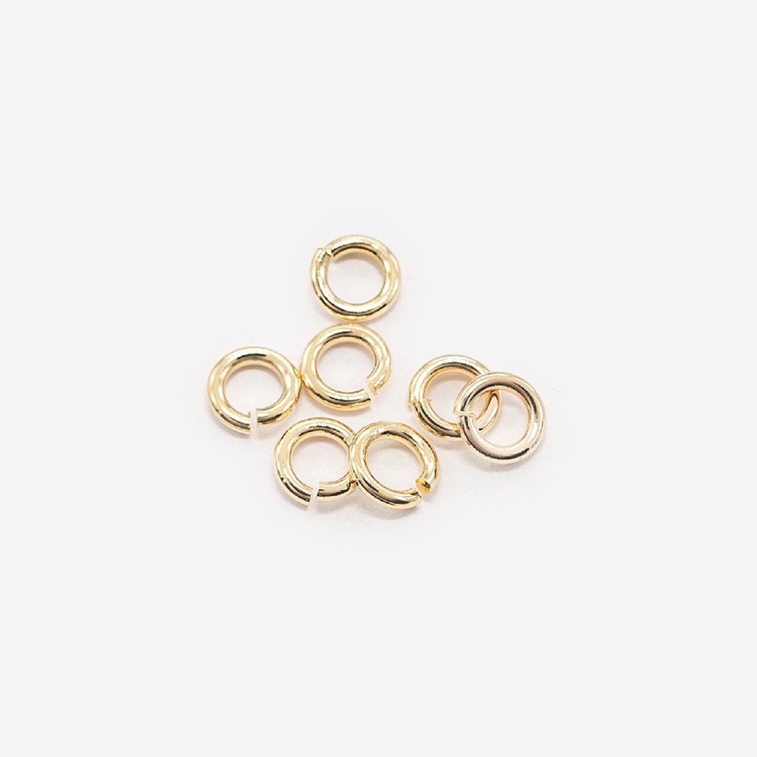 Колечки соединительные 5мм, толщина 1мм, позолота