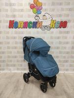Коляска прогулочная Baballo Future 2024 синий (черная рама)