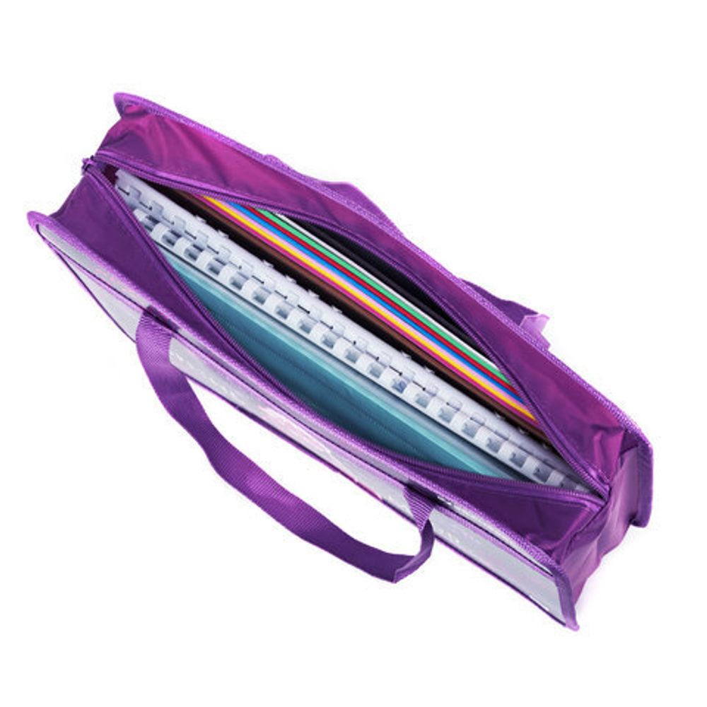 Папка на молнии с ручками BRAUBERG А4, 1 отделение, пластик, ручки-тесьма, ширина 80 мм, "Dream cat", 270868