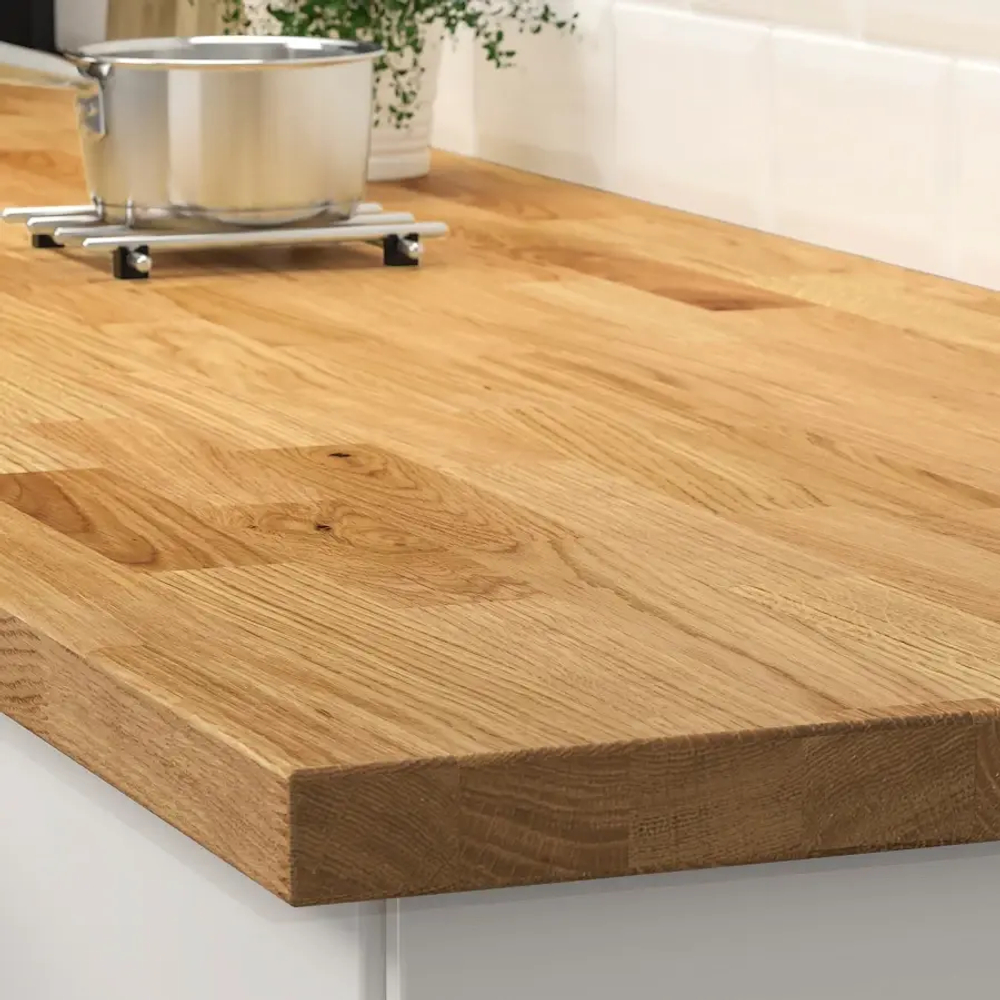 Столешница - IKEA KARLBY/КАРЛБИ ИКЕА, 246х63,5х3,8 см, светло-коричневый