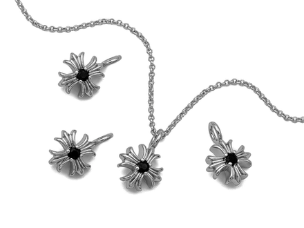 Подвеска Крест 14мм, с фианитом