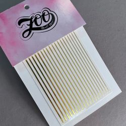 1388 Наклейки полосочки золото