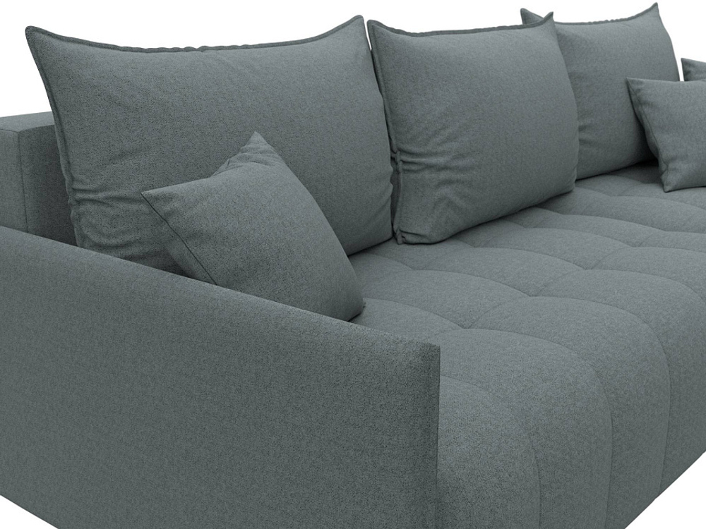 Диван угловой Лига-054 НПБ угол универсальный РОГОЖКА Амур 07 серый