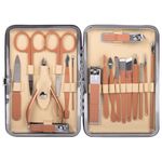 Универсальный набор для маникюра и педикюра 18 в 1 в футляре, STANDARD, розовый, WBZ, 609488