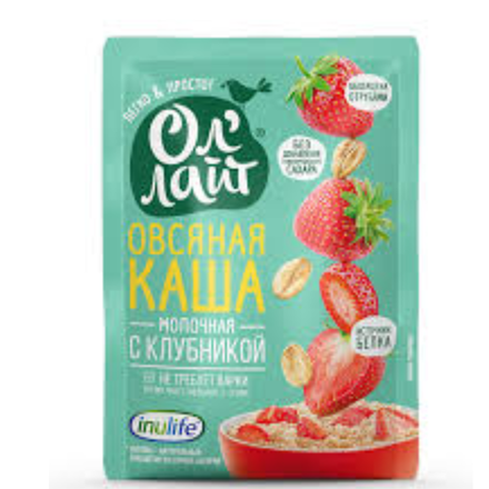 Каша овсяная Ол Лайт с клубникой 40 гр