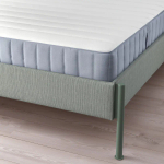 Каркас кровати мягкий с матрасом - IKEA TÄLLÅSEN/TALLASEN, 200х160 см, светло-зеленый, ТЭЛЛАСОН ИКЕА