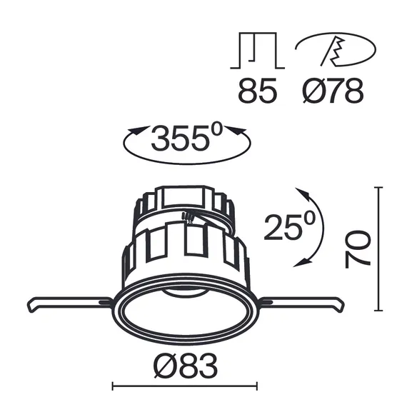 Встраиваемый светильник Образ / Wise 10 Вт 3000 К 36° Technical dl057-10w3k-w