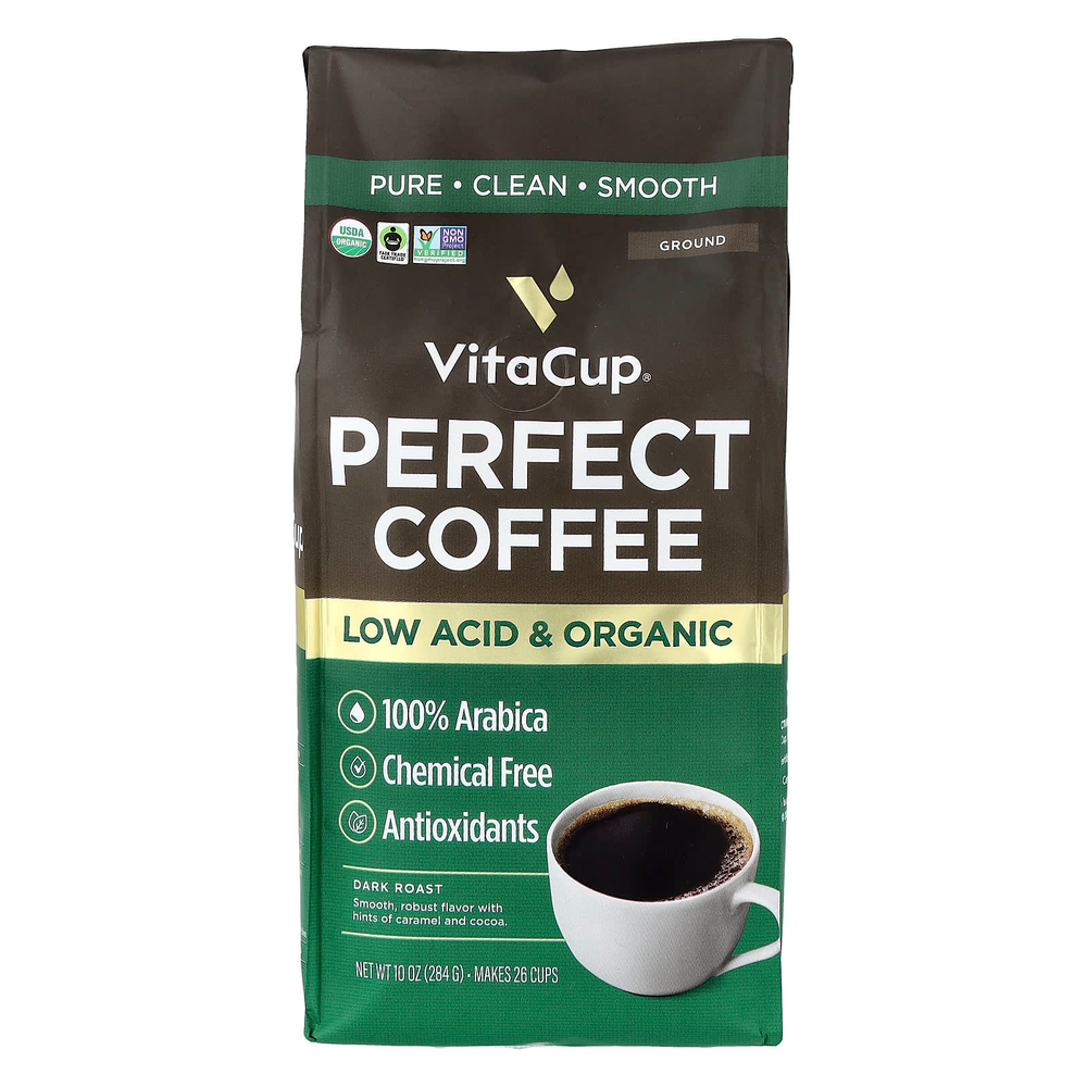 VitaCup, Perfect Coffee, молотый, темная обжарка, 284 г (10 унций)