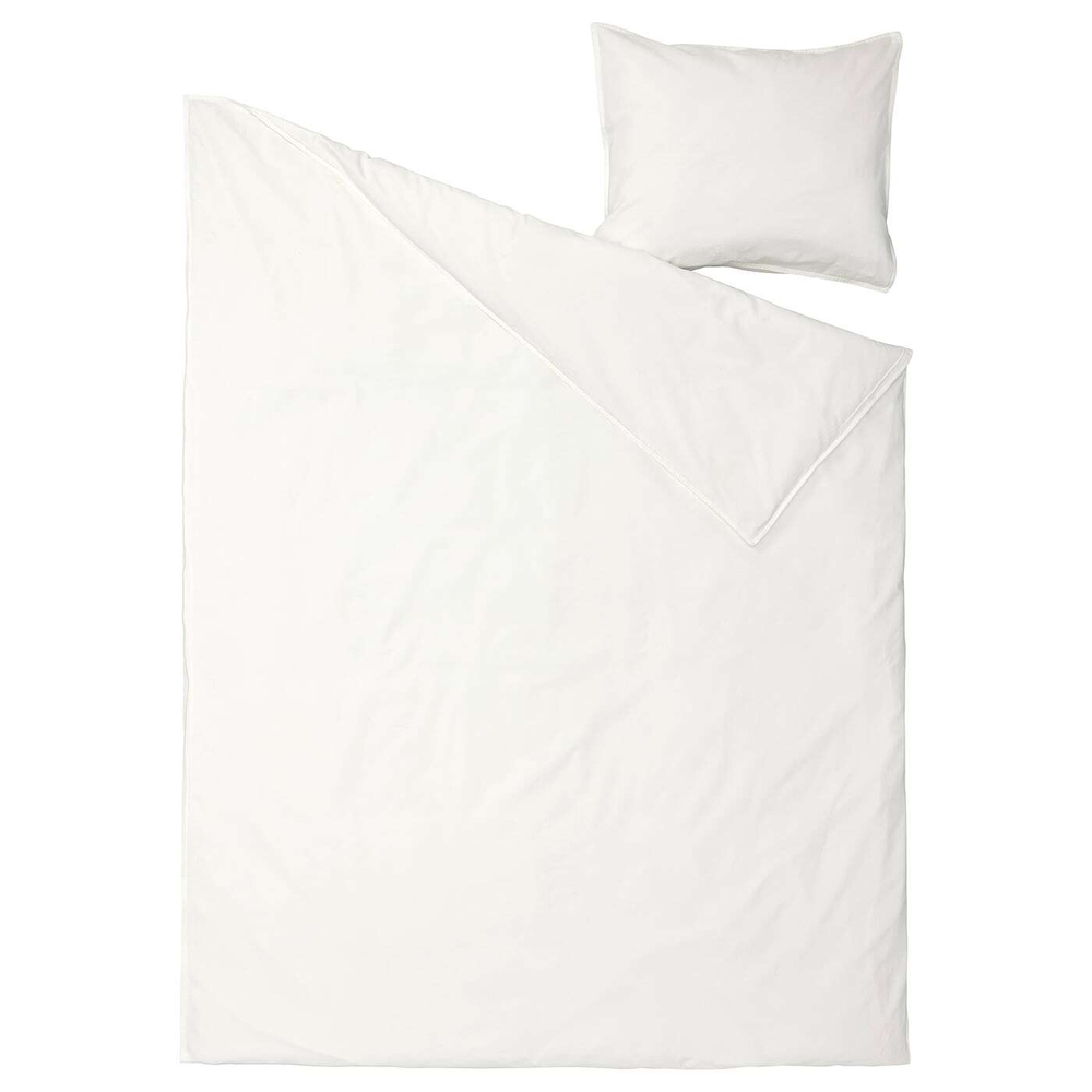 IKEA ÄNGSLILJA  (ИКЕА ÄНГСЛИЛЙА)  -  Пододеяльник и наволочка, белый, 150x200/50x60 см
