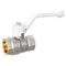 Кран шаровой латунный LD Pride 47.50.В-В.Р Ду 50 Ру 25 white (рычаг с бир.)