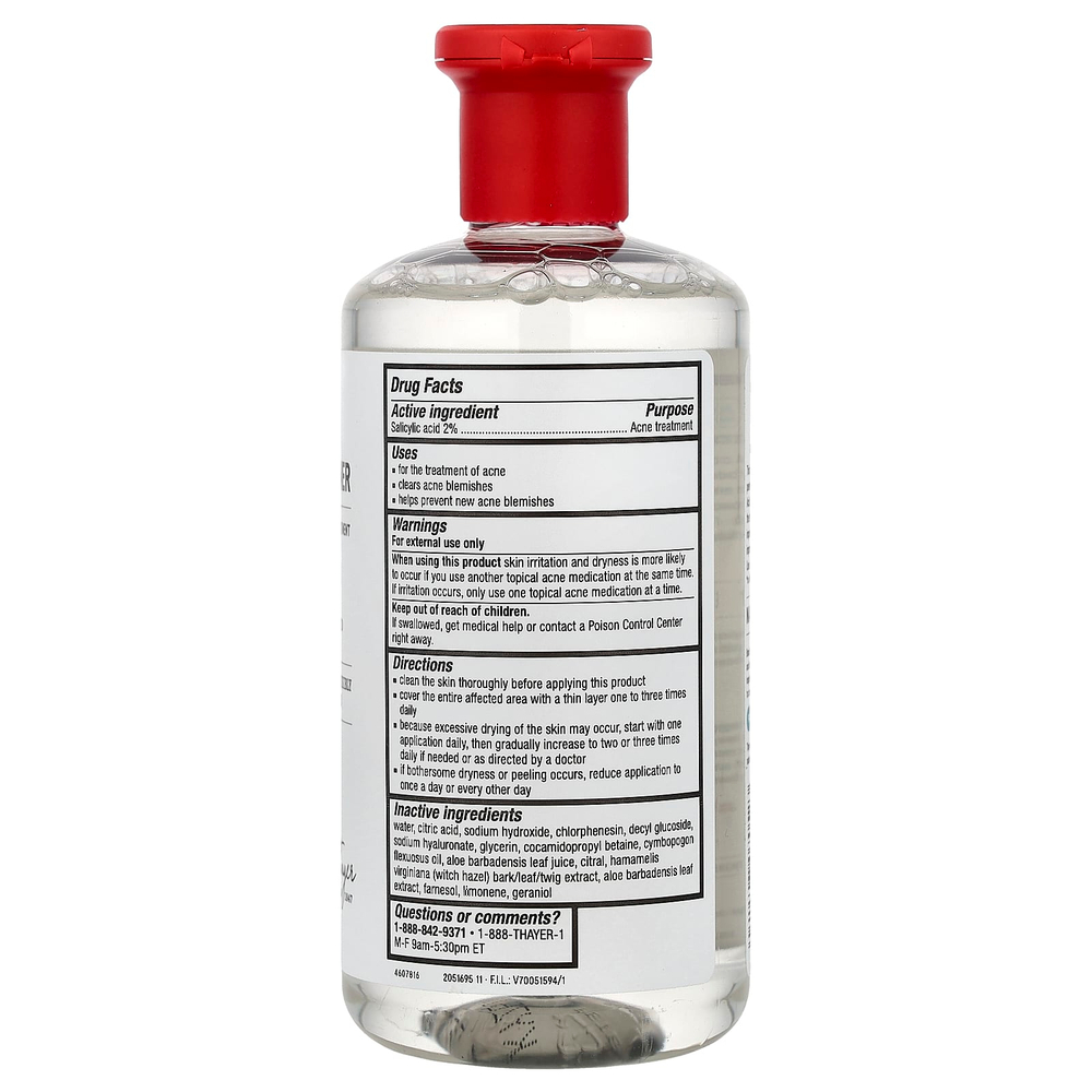 Thayers, тоник с 2% БГК, без спирта, 355 мл (12 жидк. унций)