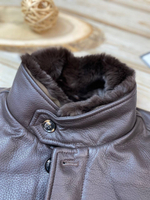 Кожаный бомбер Loro Piana с меховой подкладкой, арт. 462687898