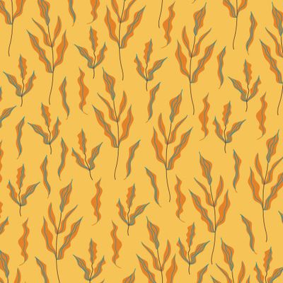 веточки на жёлтом