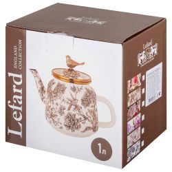 ЧАЙНИК ЭМАЛИРОВАННЫЙ LEFARD, СЕРИЯ ROYAL GARDEN, 1,0Л ПОДХОДИТ ДЛЯ ИНДУКЦИОН.ПЛИТ