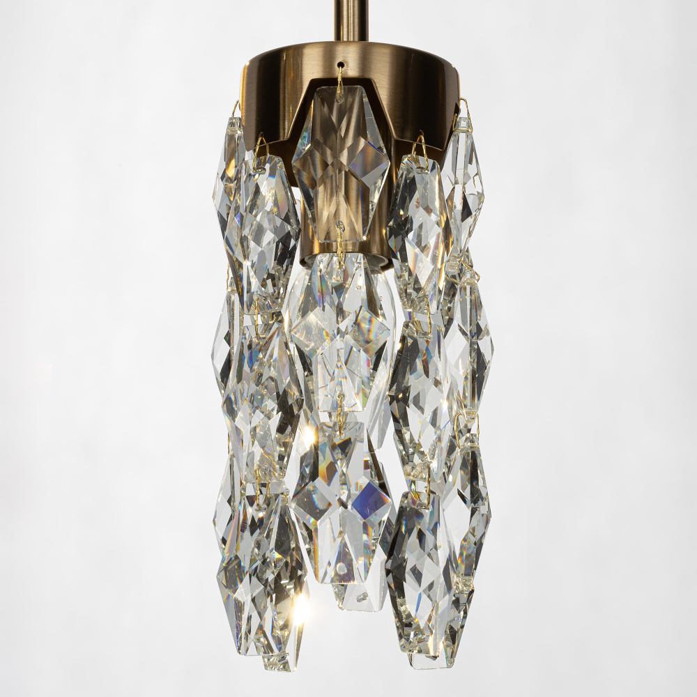 Citilux RONIN CL326015 Подвесной каскадный хрустальный светильник
