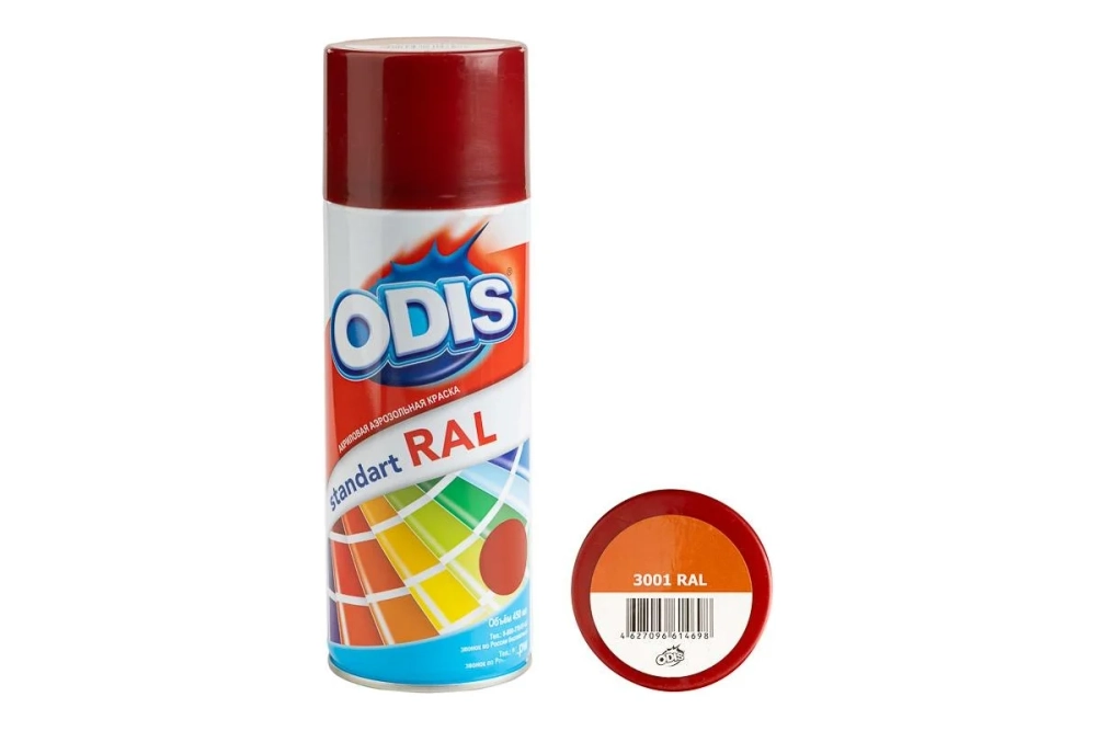 Краска-спрей ODIS сигнальный красный №3001 450мл (12)