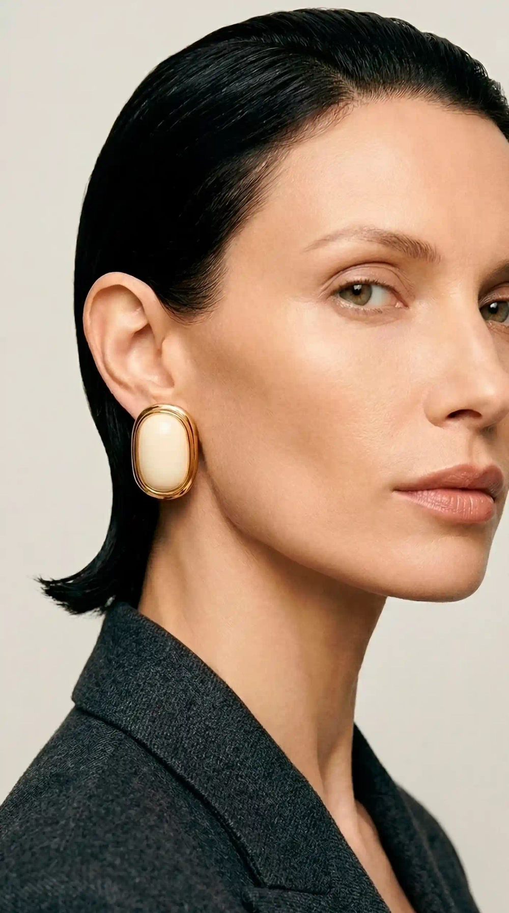 Серьги Nude, Кремовые