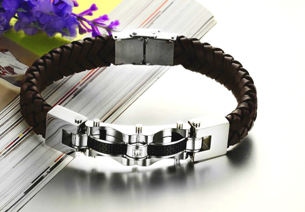 Браслет мужской коричневый Steelman mn00177