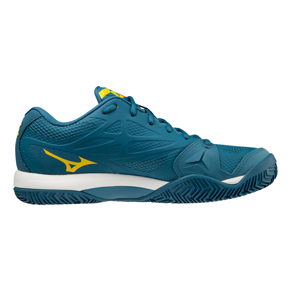 Мужские теннисные кроссовки Mizuno Wave Intense Tour 5 Clay Court Shoe Men - Petrol, Yellow