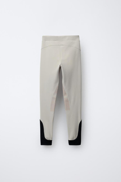ZARA ЛЕГГИНСЫ ДЛЯ ВЕРХОВОЙ ЕЗДЫ, БЕЖЕВЫЙ МЕЛАНЖ