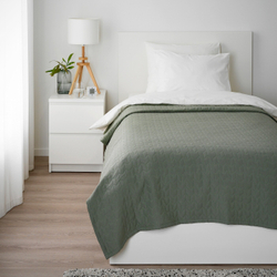 IKEA KÖLAX  (ИКЕА КÖЛАКС)  -  Покрывало, серо-зеленое, 150x250 см