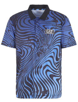 Теннисное поло EA7 Man Jersey - Blue