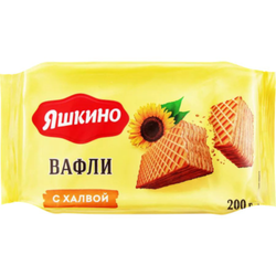 Вафли тонкие с клубничным кремом Яшкино 144 гр
