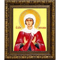 Ангелина Сербская  Святая преподобная. Икона на холсте.