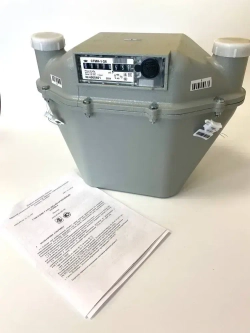Счетчик газа СГМН-1 G6 250мм 2025 г. Слева-Направо (Левый) БелОМО. Прокладки в комплекте