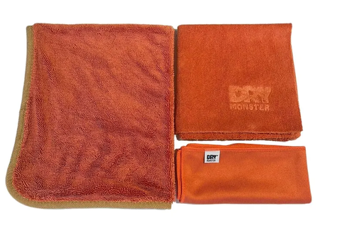 DRY MONSTER CARWASH &HOME Комплект микрофибр 3в1 (коралловый )