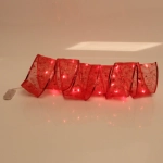 Гирлянда для дома ЛЕНТА ДЕКОРАТИВНАЯ «Волшебство» 2,0 м, 6 см, 20 ламп LED (на батарейках), Красный (подсветка красный)