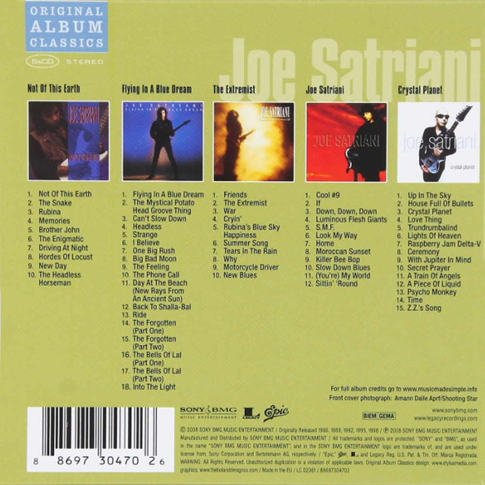 Joe Satriani / Original Album Classics (5CD)