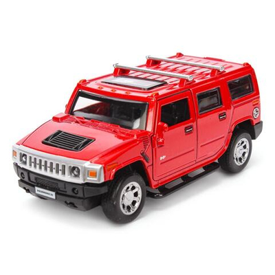 Модель ин. мет. "Hummer H2" 12см. открыв. двери, красный HUM2-12-RD (Технопарк)