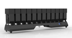 Линейный моторизированный прожектор COLORado PXL Curve 12х60W (реплика)