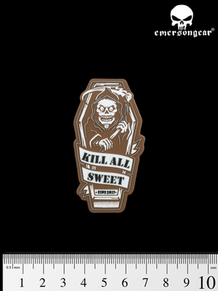 Шеврон EmersonGear Kill All Sweet PVC. Койот