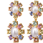 Серьги Dyrberg Kern LINA SG PASTEL MULTI / WHITE PEARL 460507