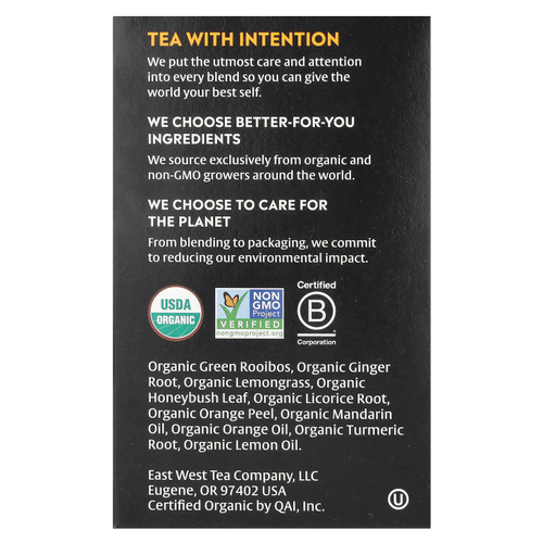 Choice Organic Teas, Herbal Tea, мандарин и имбирь, без кофеина, 16 чайных пакетиков, 29 г (1,02 унции)