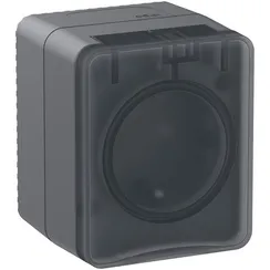 Розетка 1-м ОП AtlasDesign PROFI 16А IP54 250В заземл. защ. шторки антрацит SE ATN544045