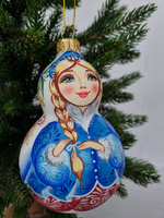 Матрешка стеклянная  Снегурочка