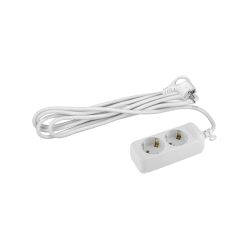 Удлинитель электрический ЭРА UX-2e-1,5m с заземлением 2 розетки 1,5м ПВС 3x0,75мм2 10А | Бытовые удлинители