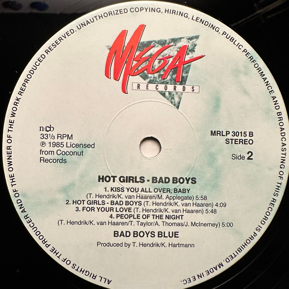 Bad Boys Blue - Hot Girls, Bad Boys (Скандинавия 1985г.)