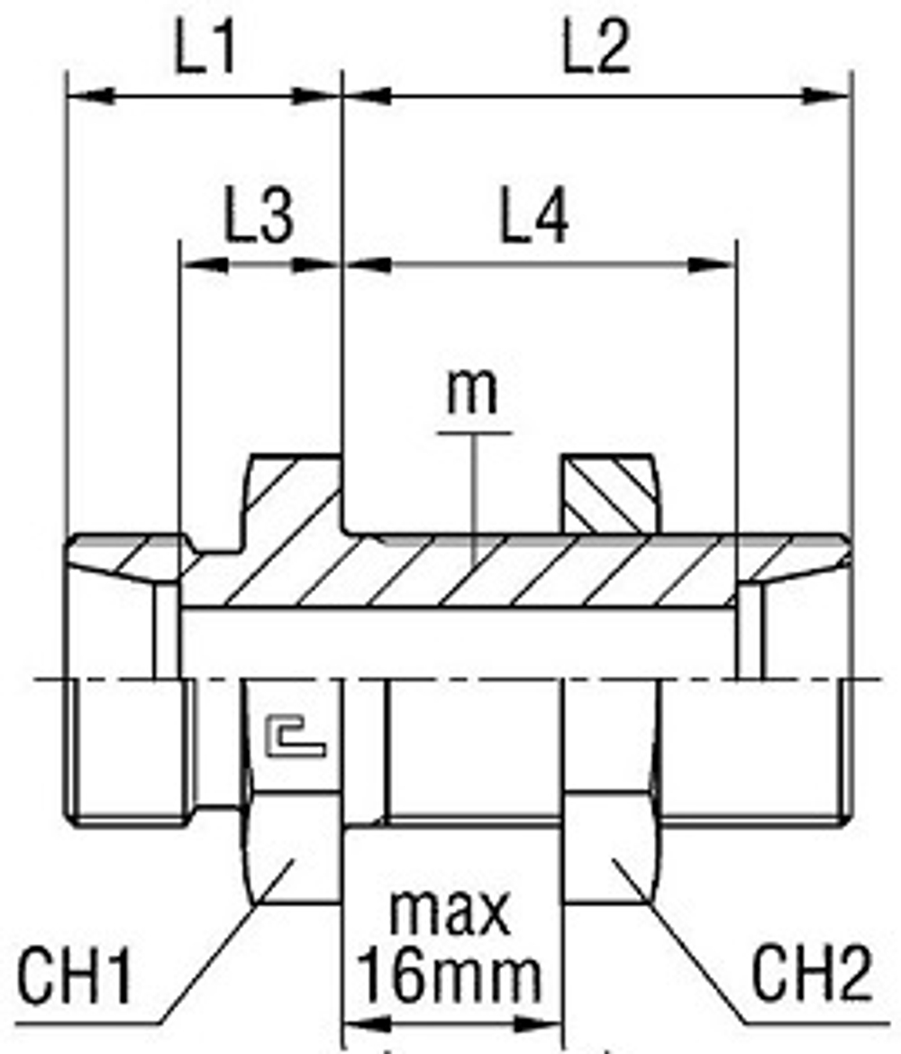 Соединение PD DL06 12х1.5 (корпус)