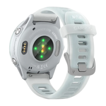 Спортивные часы Garmin Forerunner 570, 42 мм, силиконовый ремешок цвета «полупрозрачный серый»/дымчато-голубой Дымчато-голубой алюминиевый безель, AMOLED-дисплей с Gorilla Glass 3. Ремешок с классической застёжкой — на запястье обхватом 115–178 мм